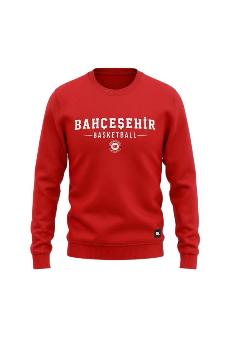 BK BASKETBALL SWEATSHIRT KIRMIZI (Baskı Hatalı )